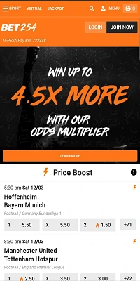 Sports betting interface