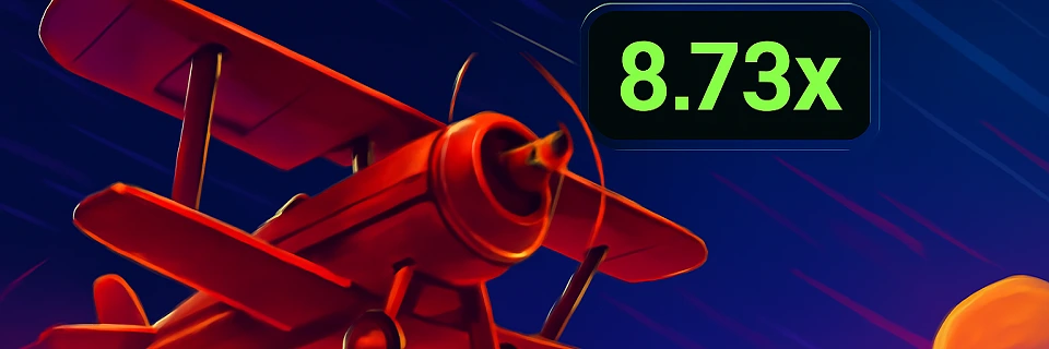 Aviator game interface with flying plane and multiplier display